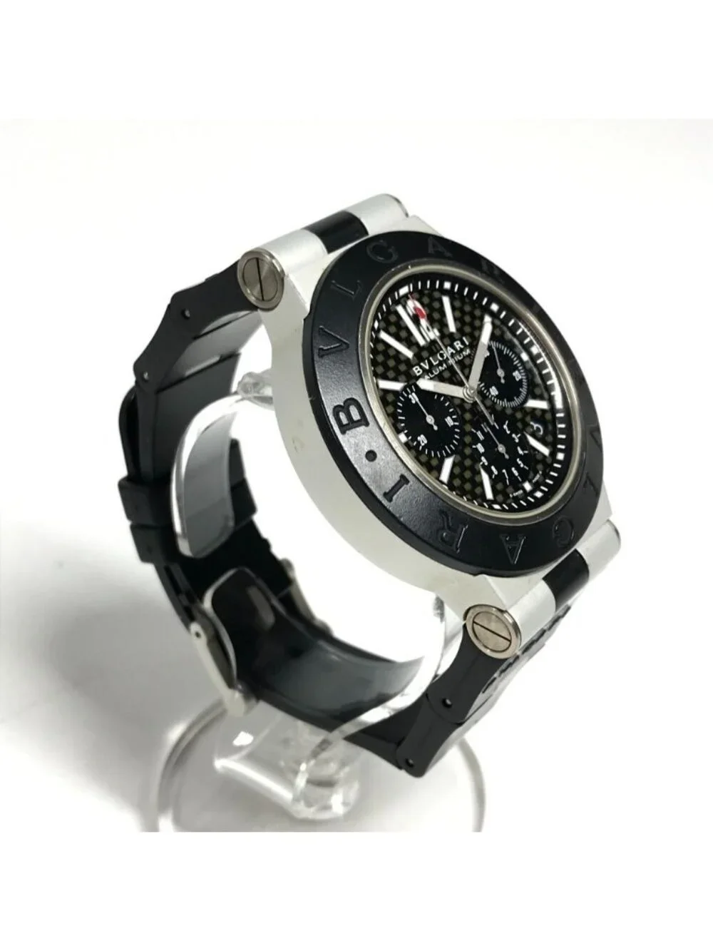 Bvlgari Watch Aluminum Chronograph Black